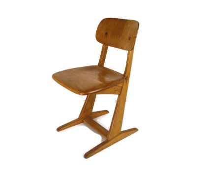 Children's School Chair by Karl Nothhelfer for Casala 1960s Plywood  Design Germany 