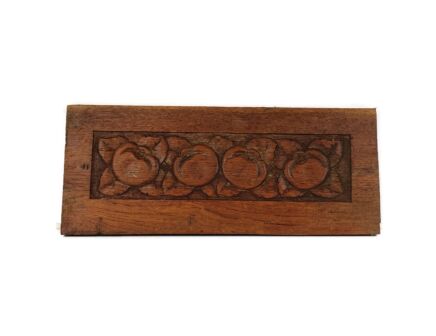 Antique  Corbel Hand Carved Wood Fruit Architectural reclaimed Trim Panel  Pediment