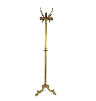 Standing Hall Tree Coat Hallway Rack Brass  Italian  Hollywood regency style Eyecatcher