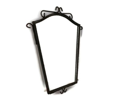 Wall Hanging Mirror Wrought Iron Brass Dresser Vanity Hal  Mid Century Modern 