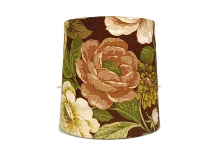 Lamp Shade, lampshade, vintage, authentic, floral pattern, fabric, modernist