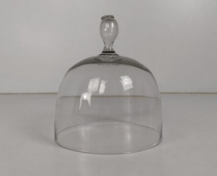 Antique glass hand Blown Art Deco Cheese Dome French