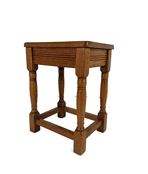 Side Occasional Small Wine table Pedestal Barn style Wood Vintage 70s 