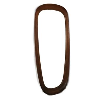 Stunning Teak Mid Century Mirror 1960s era Aksel Kjersgaard Danish Modern Scandinavian Oval