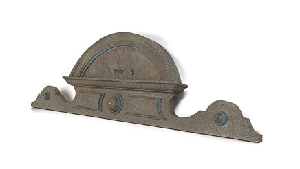 antique Pediment over door carved wood Spray painted reclaimed Salvaged 