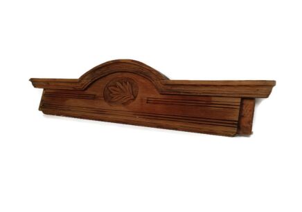 Antique Pediment Hand Carved Wooden Pitch Pine Over Door Architectural Reclaimed Salvaged 