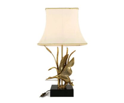 lanciotto Galeotti Table Desk lamp Brass Wild Ducks Hollywood Regency Style vintage