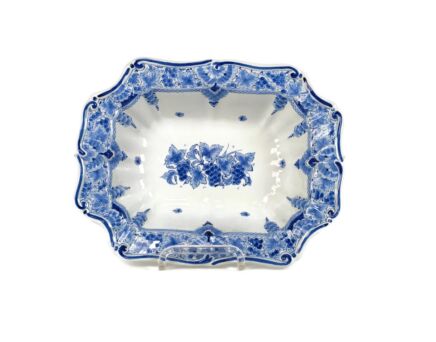 Vintage Dish Serving tray Plate Platter Porceleyne Fles Delft Blue white Marked 