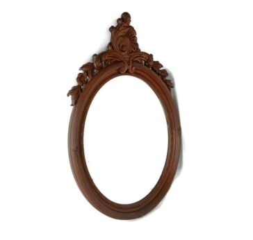 Vintage ornate Hand Carved Wooden Wood Mirror hallway Bathroom bedroom Barn style