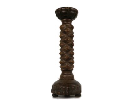 vintage hand carved wooden Wood Ornate Spanish Candle holder Candle stick 