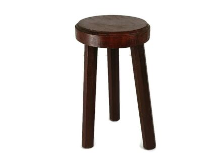 Milking Stool Vintage Carved Wood Wooden Side table Small Plant Stand Pedestal