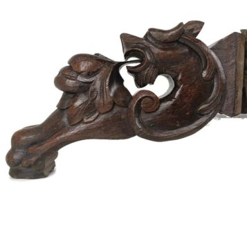 Antique Pair Corbels Hand Carved Wood Architectural reclaimed Salvaged Baroque Finials Trims