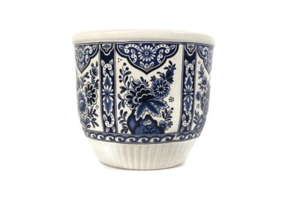 Vintage Boch Royal Sphinx Delfts blue White Flower Pot Jardiniere Planter Marked Maastricht 