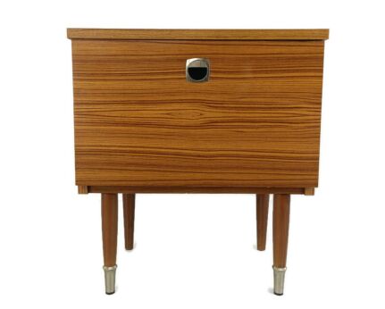 Wooden Wood  Nightstand End Table Bedroom Cabinet Vintage Modernist Retro