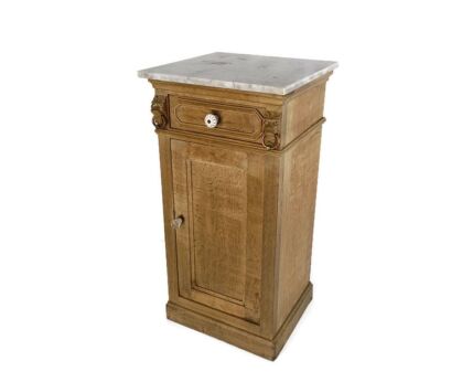 Hallway Cabinet Nightstand Bedroom Table End Side Table Antique Lion heads marble top