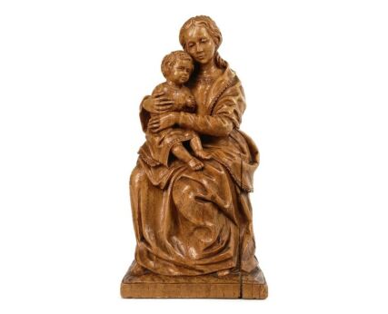 Statue Sitting Our Lady Virgin Mary Infant Sedes Sapientiae Resin Vintage beautiful