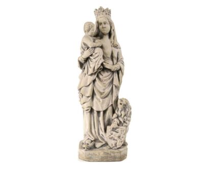 Madonna of Flanders Cast Stone Statue Virgin mary Vintage Stoneware