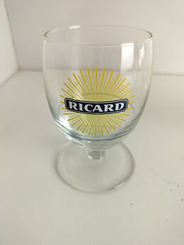 collection of 4 French Ricard Glasses Pastis Apero France Collector HTF Yellow Sun 