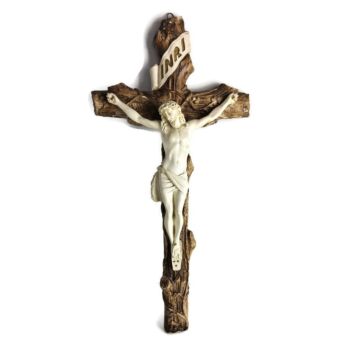 Vintage Plaster Wall Hanging Crucifix Cross Jesus Crist Crucifixion Beatiful religious