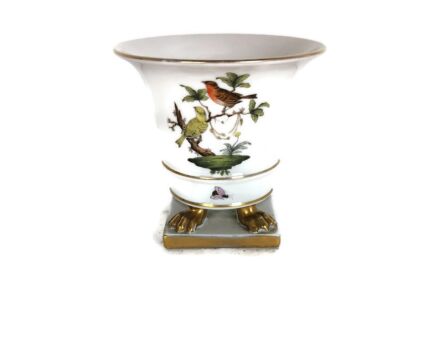 Jardiniere Nail Vase Herend Hungary Footed Paw Legs Rothschilds Birds Butterflies Gorgeous