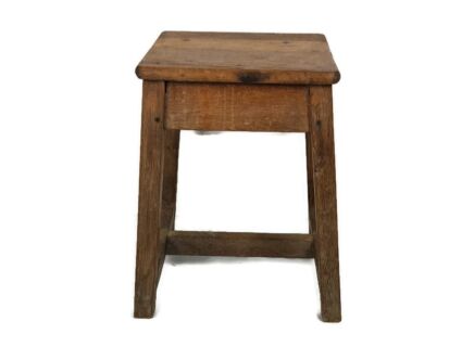 Funky Antique Small Low Table wood Rustic Plant stand Side Table Pedestal Stool