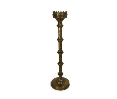 Gothic Antique Candle Holder Candle stick Church Chapel Altar Monastery Brass  WOW XXL