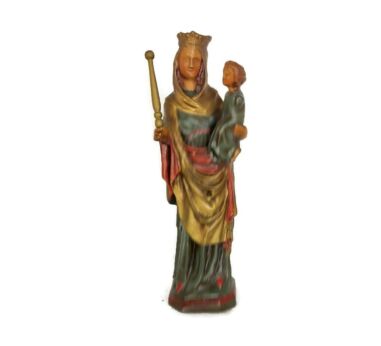 Polychrome Virgin Mary Our Lady Virga Jesse carved wood  Statue Infant Child  Hasselt 