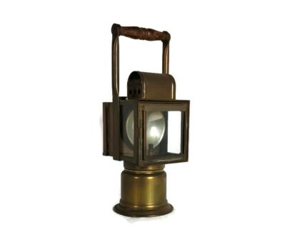 Vintage Industrial Railroad Railway Oil Lamp Signal Lantern Steampunk Belgium Orlians Mechelen  