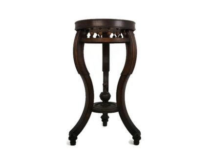 Stunning antique Pedestal Plant stand carved wood with spindles Side table WOW