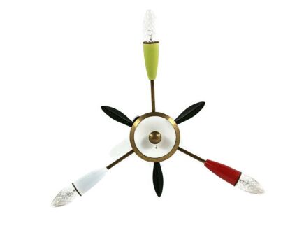 Stilnovo SPutnik Spider Chandelier 3 lights arm vintage retro funky Pop art style