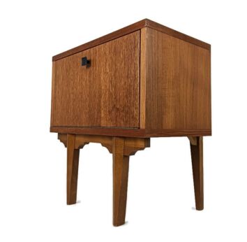 Vintage Nightstand Mid Century Modern style End table Modernist Funky  Modernist wood 