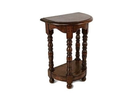 antique small tapped wooden wall console table hallway end table oak