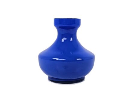 Vintage  blue Opaline art glass Italian Vase NOS Retro  