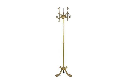 Standing Hall Tree Coat Hallway Rack Brass Hollywood regency Eyecatcher Italian Fish vintage 