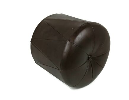 Retro Footstool Stool Pouf   Ottoman Seat Vintage Semi Leather brown