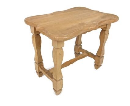 pale wooden footstool ottoman bench farm style vintage plant stand pedestal 