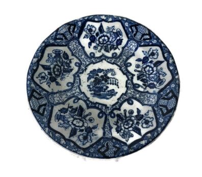 small antique charger plate Boch Maastricht Delft blue white lovely 