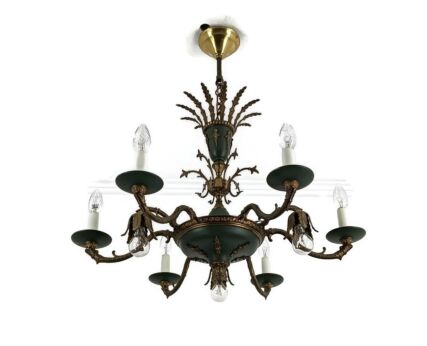 Stunning Pan chandelier French Empire 9 lights Hollywood regency vintage WOW