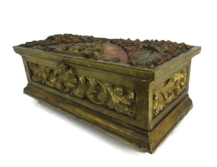 18th Century Wooden Ornate French Blanket Wedding Hope Chest Trunk Gorgeous!!