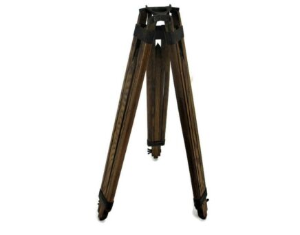 Antique  Hand Carved wood Tripod Legs Stand Nautical Telescope Foto's Industrial Floor Lamp