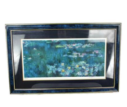 Framed Litho with Certificat Monet Nympheas Water Lilies French Paris Gorgeous