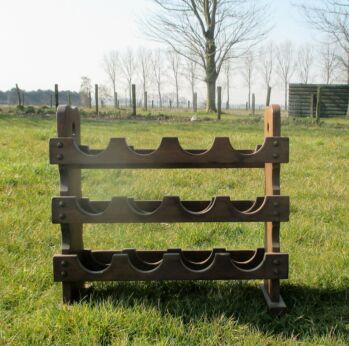 Vintage Wooden Wine Rack Bottle holder 12 Bottles