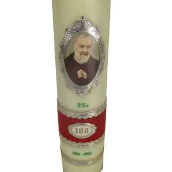 devotional votive Church candle Memorial Padre Patris Pio Pietrelcina