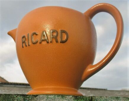 Ricard Jug Ceramic France French Authentic 1 Liter Apero Marked