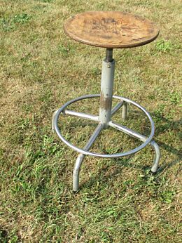 Vintage Authentic Industrial Chair stool Adjustable swivel Loft Modernism