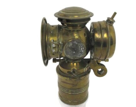 Lamp Brass Bicycle Carbide Torch Light Acetylene Antique Collector