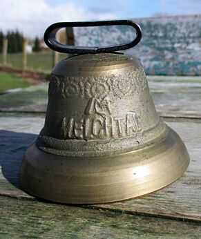 Vintage Authentic Brass Swiss bell Rustic Melchtal Souvenir