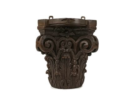 Antique ornate Hand Carved Wood Wooden wall hanging Console Shelf Corbel 18th c Pilaster