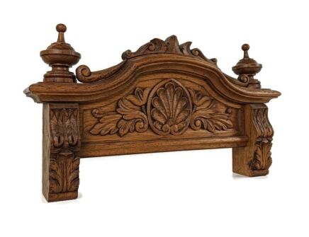 hand carved ornate Antique Pediment Over Door Wood reclaimed Architectural  WOW