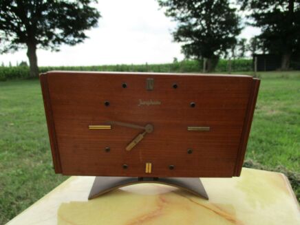 Vintage Mid Century Junghans Table Clock Working Condition German